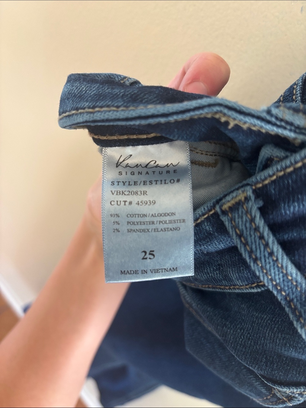 KanCan Women’s 25 Dark Blue High-Rise Flare - Picture 2 of 5